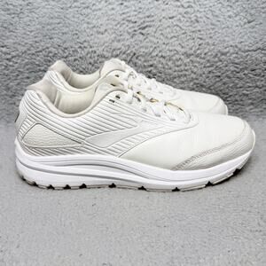 Brooks Addiction Walker 2 Womens Size 10.5 Walking Shoes White Leather